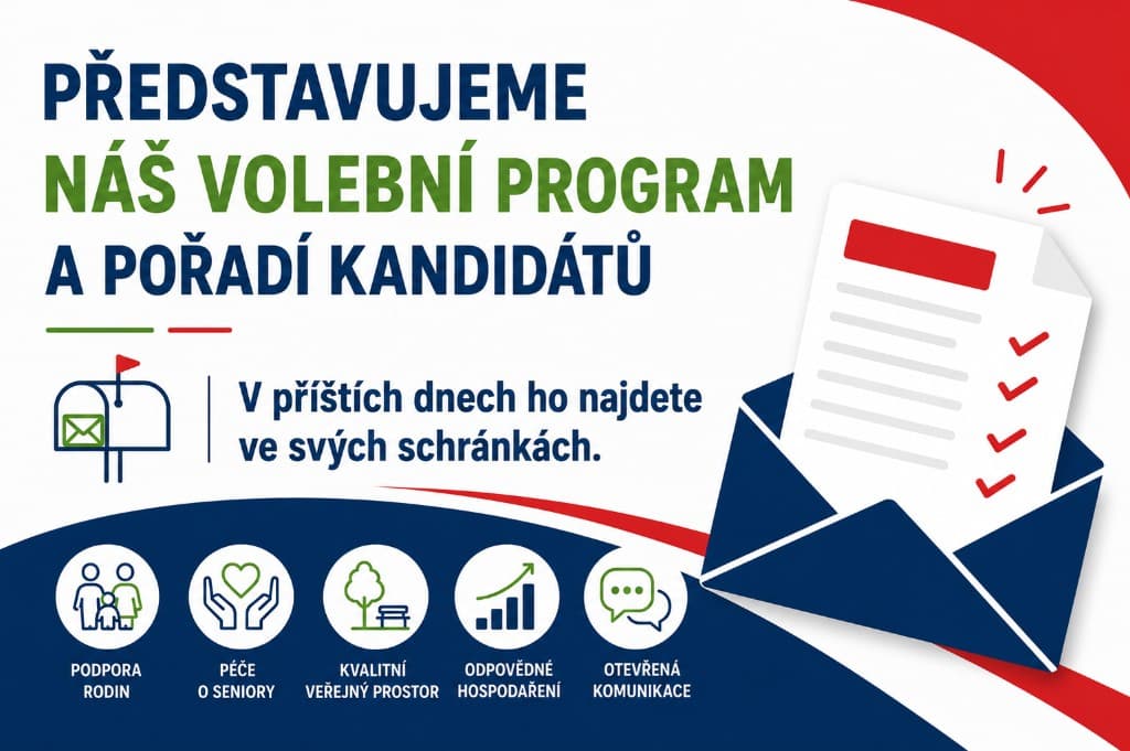 Představujeme náš volební program. V příštích dnech ho najdete ve svých schránkách