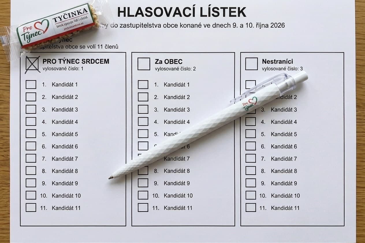 Pro Týnec srdcem má v komunálních volbách číslo 1